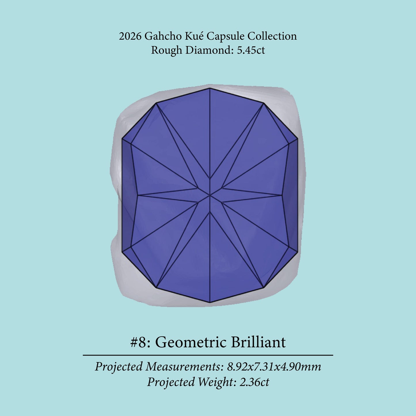 5.45ct VVS2 C2 Pre-Cut Canadian Champagne Diamond 27942