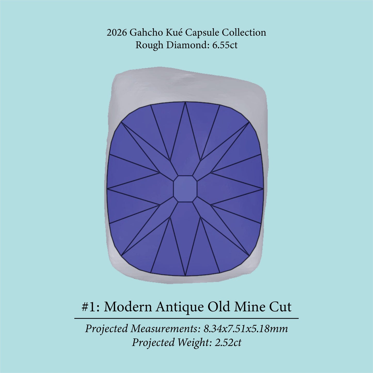 6.55ct VVS2 L Pre-Cut Canadian Champagne Diamond 27940
