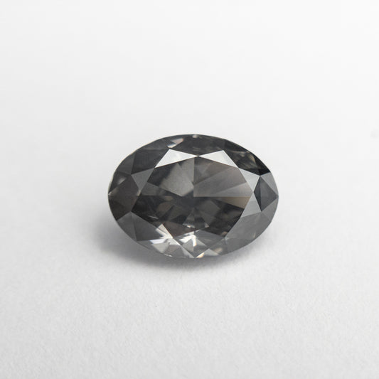 1.55ct 8.56x6.22x3.78mm GIA I1 Fancy Dark Grey Oval Brilliant 19266-01
