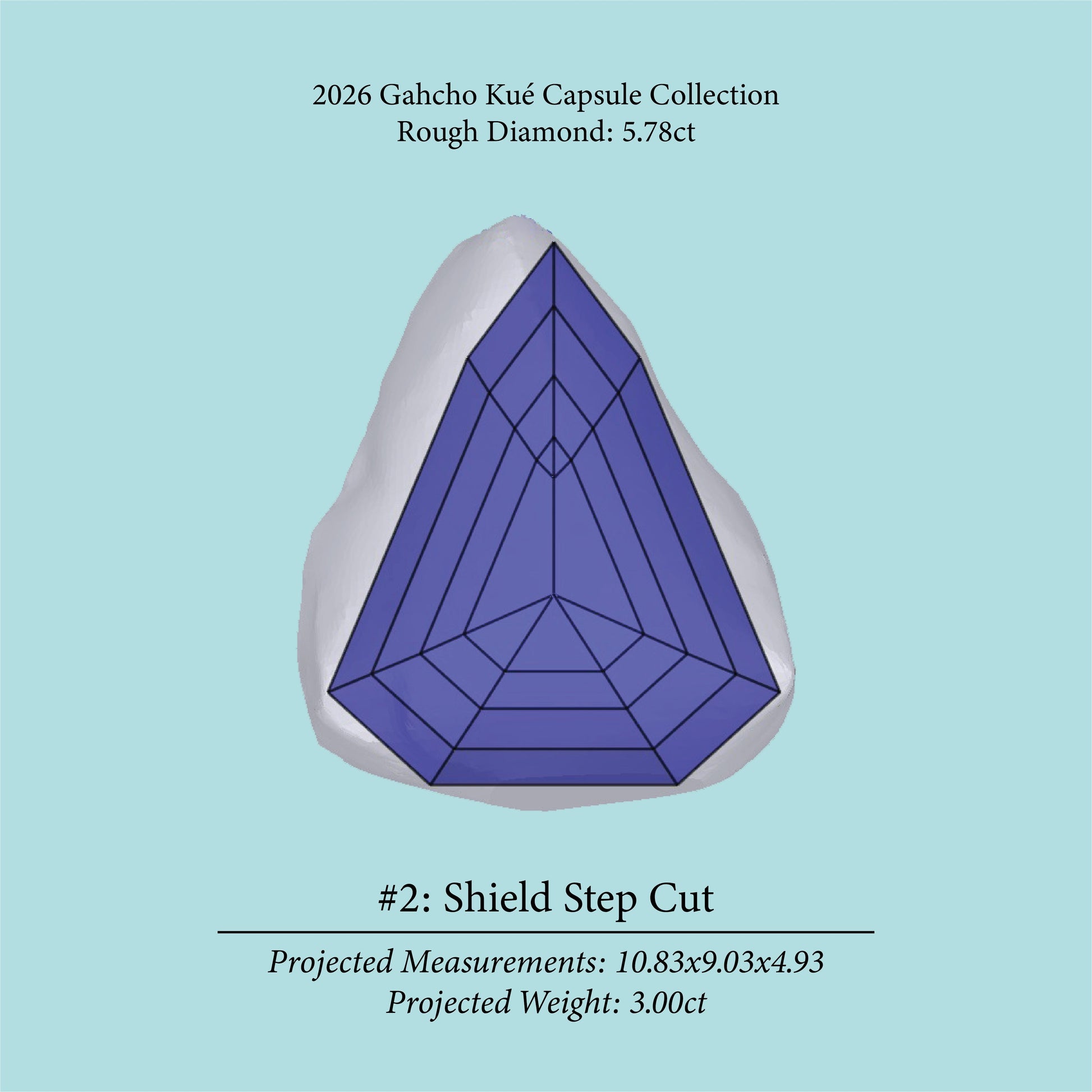 5.78ct VS2 C2 Pre-Cut Canadian Champagne Diamond 27941