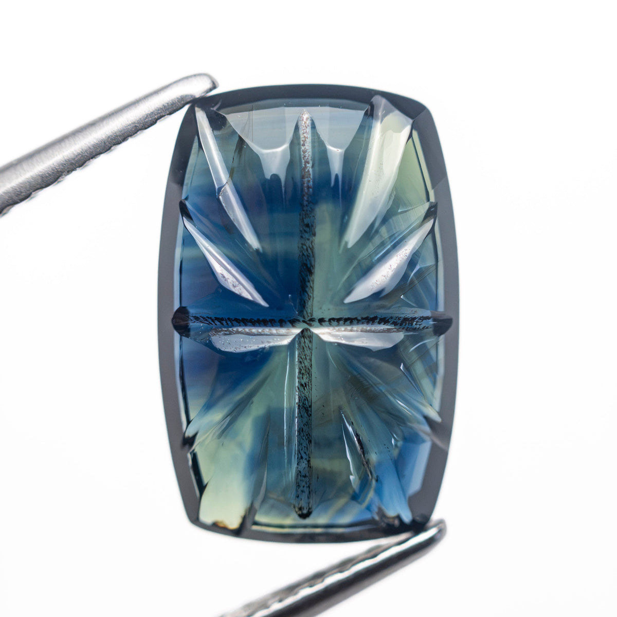 4.09ct 12.75x8.30x3.16mm Cushion Fantasy Cut Sapphire 27762-03
