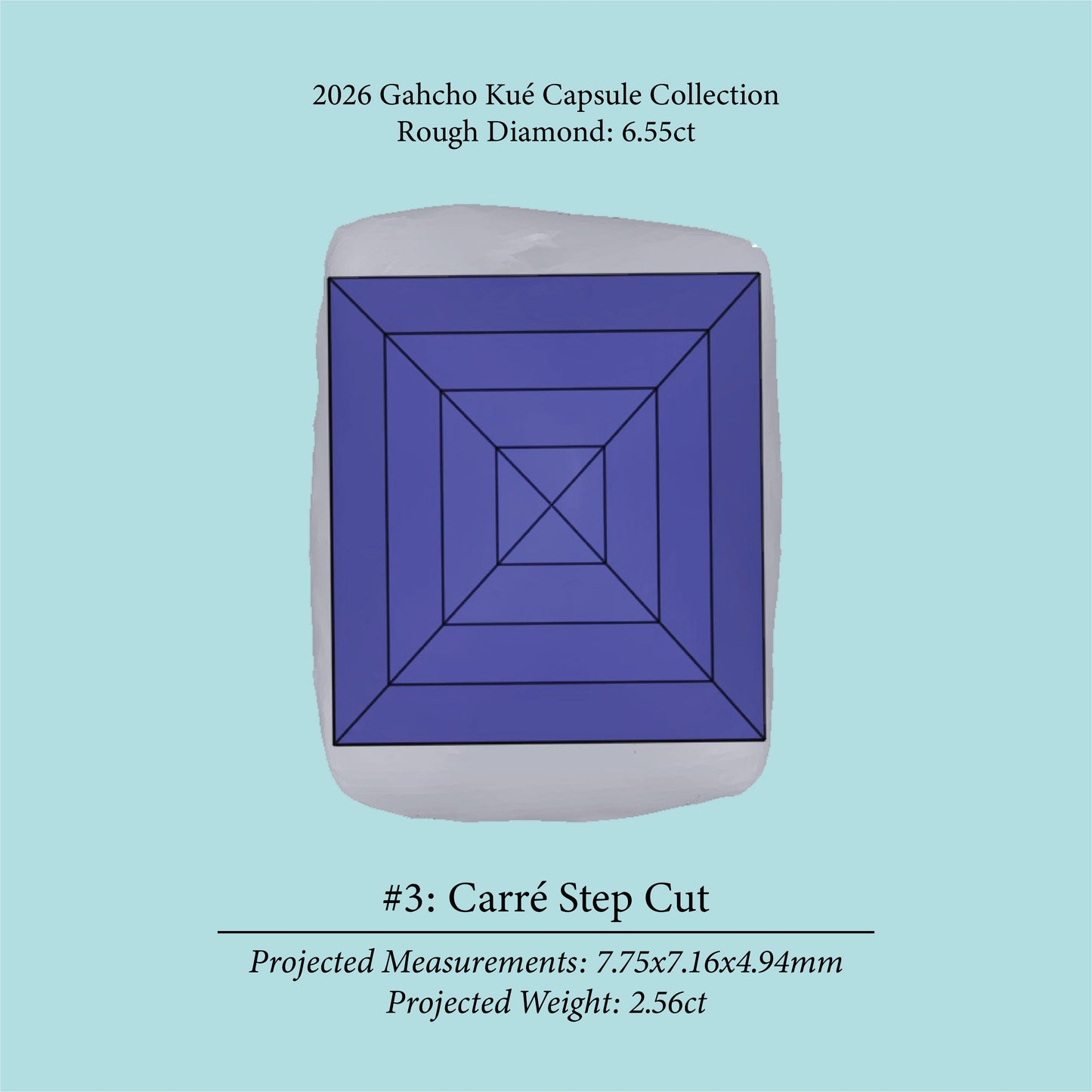 6.55ct VVS2 L Pre-Cut Canadian Champagne Diamond 27940