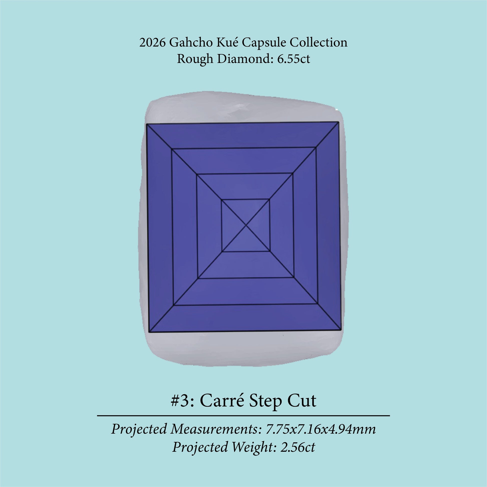 6.55ct VVS2 L Pre-Cut Canadian Champagne Diamond 27940