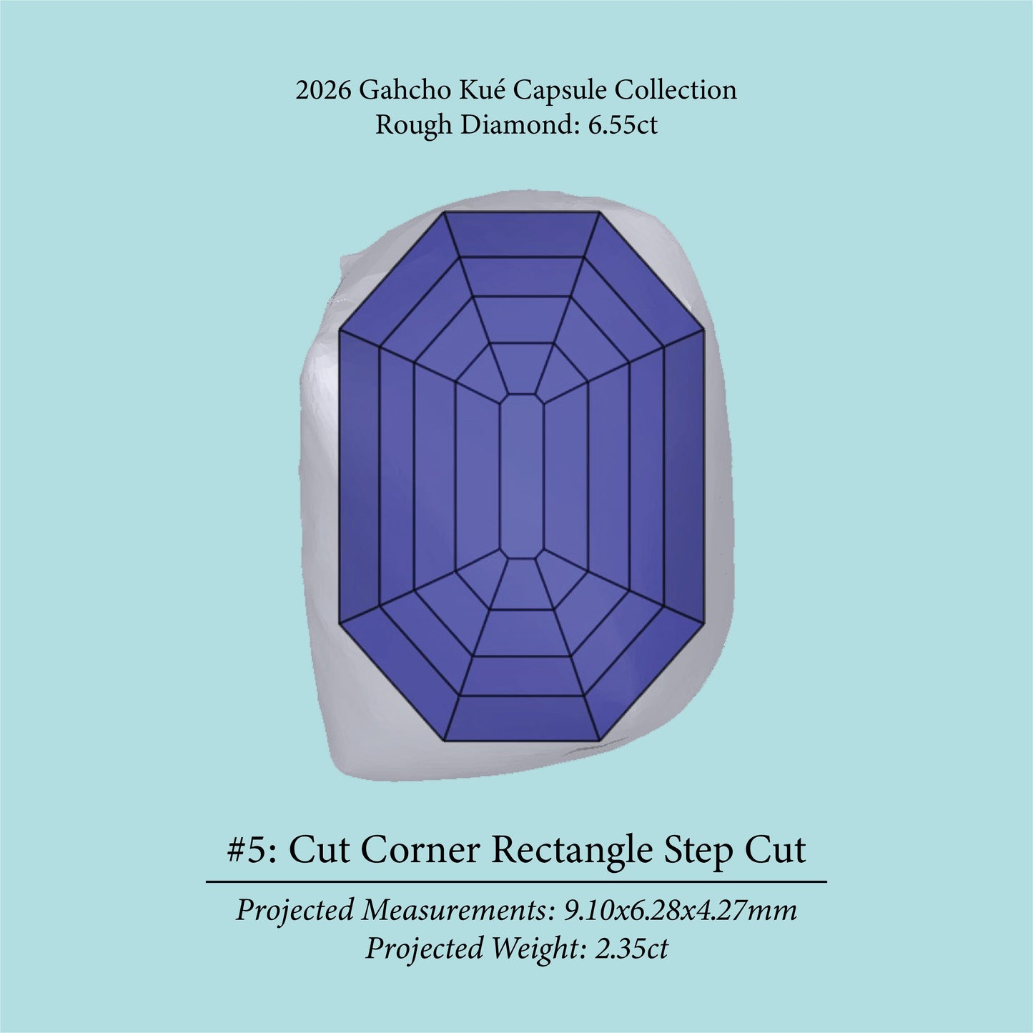 6.55ct VVS2 L Pre-Cut Canadian Champagne Diamond 27940