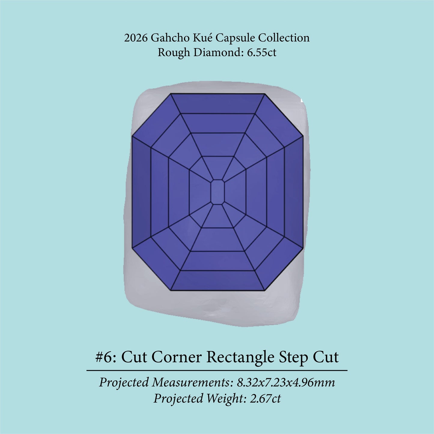 6.55ct VVS2 L Pre-Cut Canadian Champagne Diamond 27940