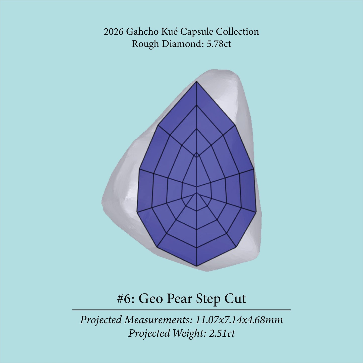 5.78ct VS2 C2 Pre-Cut Canadian Champagne Diamond 27941