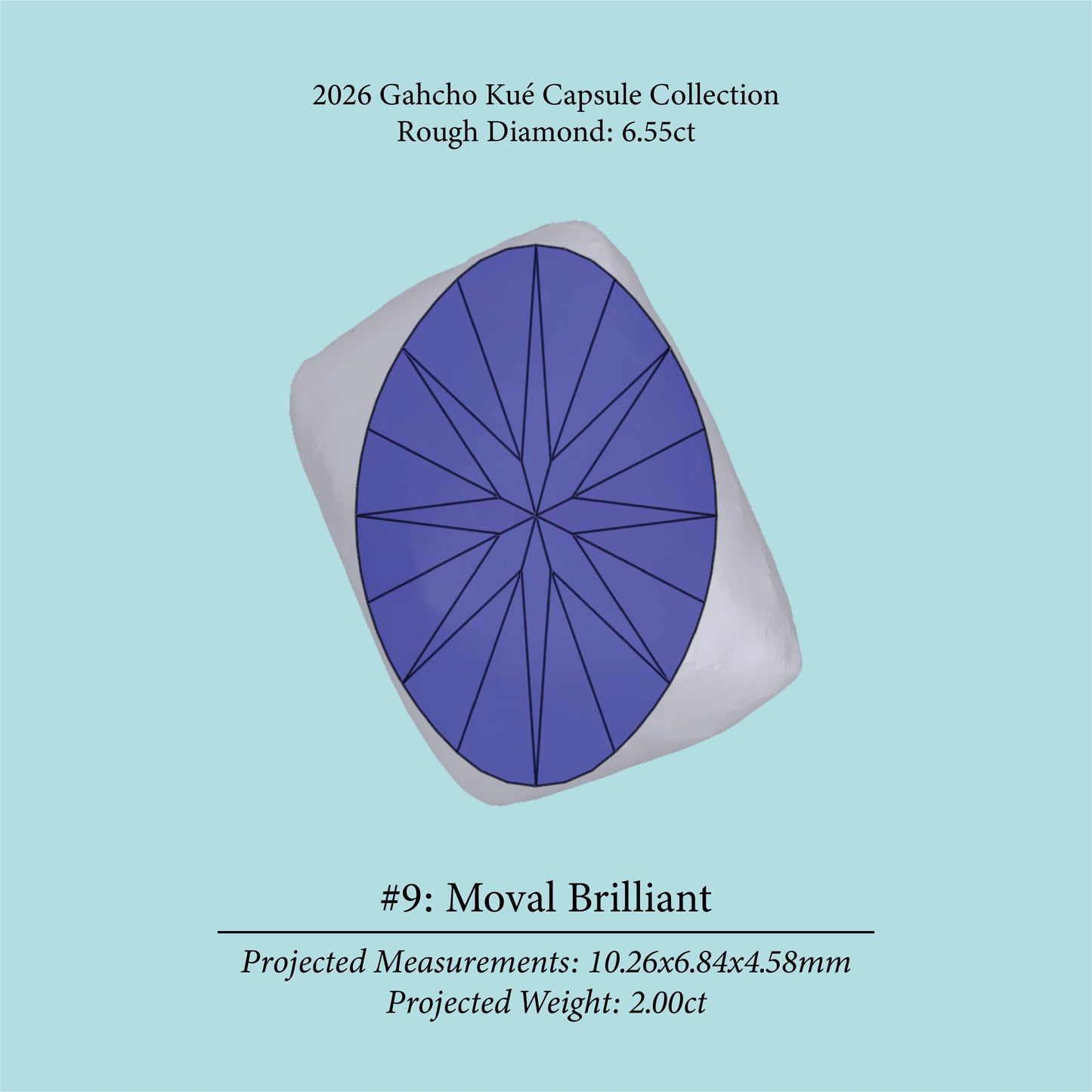 6.55ct VVS2 L Pre-Cut Canadian Champagne Diamond 27940