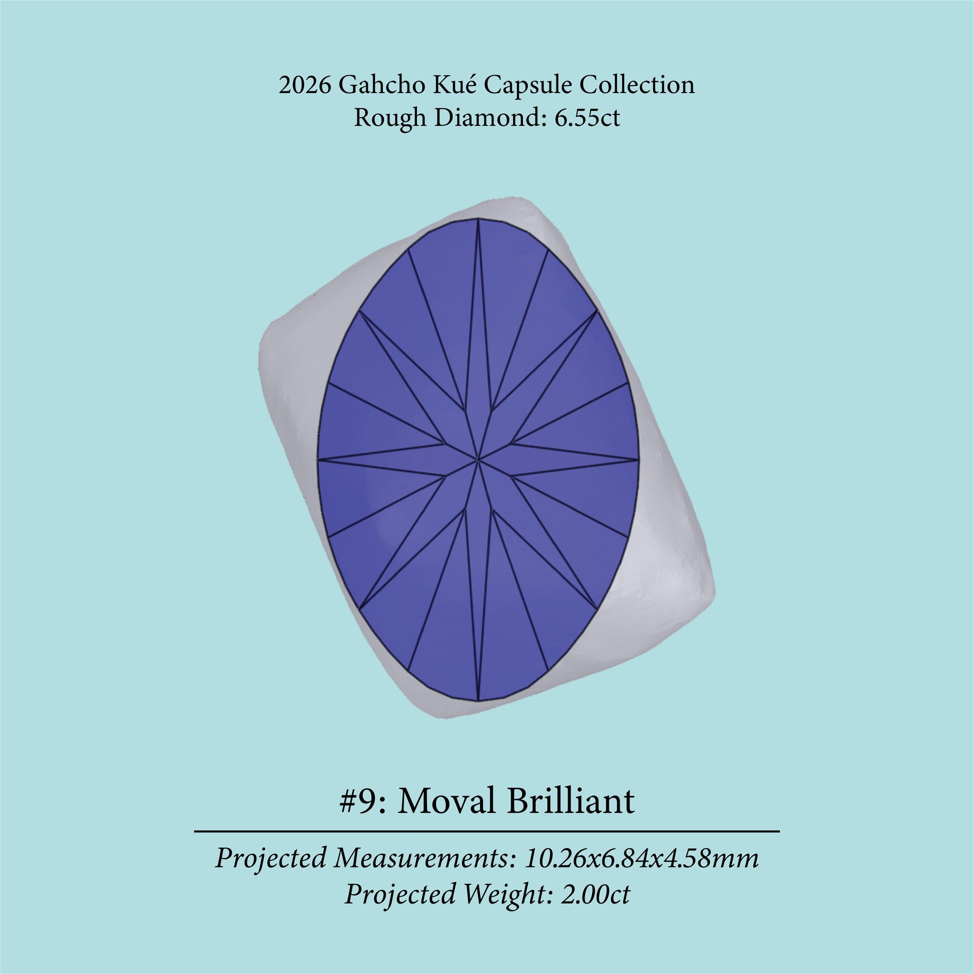 6.55ct VVS2 L Pre-Cut Canadian Champagne Diamond 27940